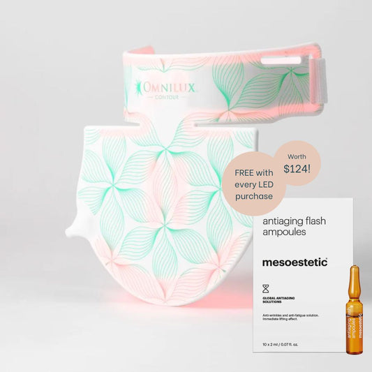 Omnilux Contour Neck Décolleté LED Mask + Bonus Ampoules