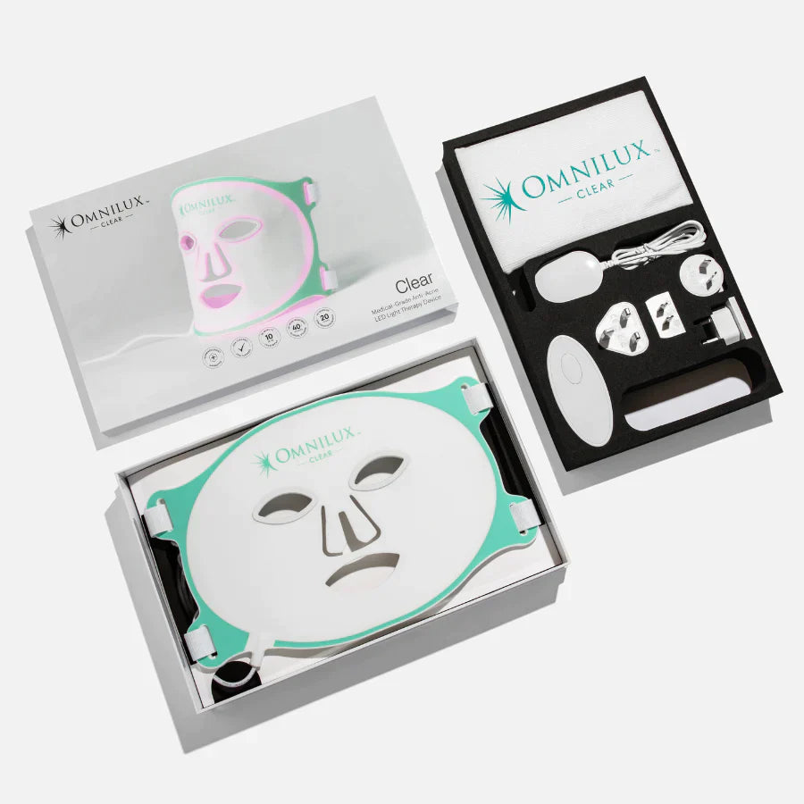 Omnilux Contour Clear LED Face Mask + Bonus Ampoules