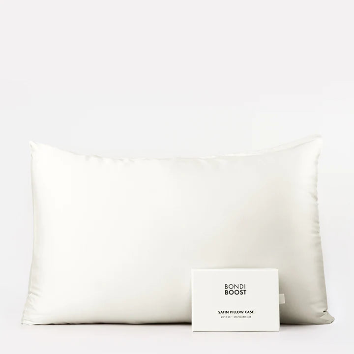 Bondi Boost Ivory Satin Pillowcase