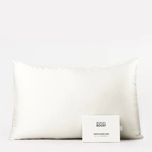Bondi Boost Ivory Satin Pillowcase
